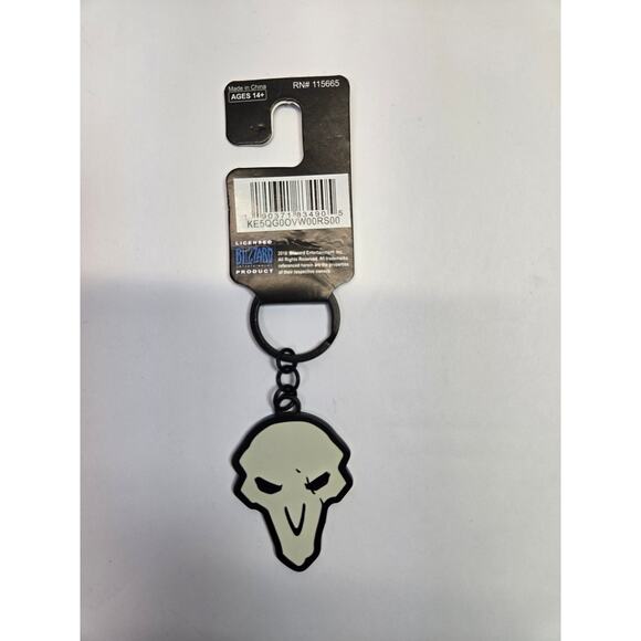 NWT Overwatch Reaper Skull Metal Keychain- Blizzard Bay - Picture 2 of 2